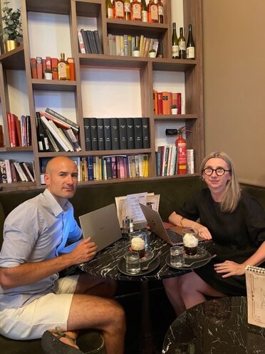 Working meeting with Hubert Bukowski INNOWO – Cafe Westend 22.07.2025